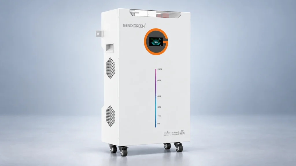 Візуалізація GENIXGREEN ES-BOX34 MAX+ на основі офіційного зображення продукту.